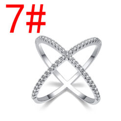 Vacker häftig ring med strasskristaller #7