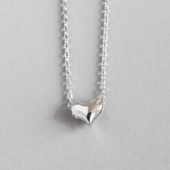 Halsband i äkta silver, S925 - hjärta