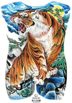 HEL RYGGTAVLA! Tillfällig Tatuering 48 x 34cm - Tiger
