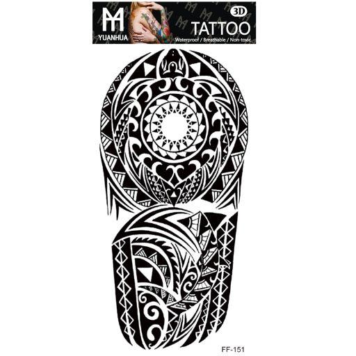 Tillfällig Tatuering 19 x 9cm - Maui mönster
