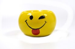 Askfat i keramik -Lipande Smiley