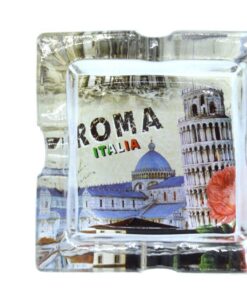 Askfat i Glas Städer Roma Italien