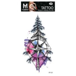 Tillfällig Tatuering 19 x 9cm - Gran m stjärna