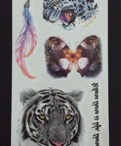 Tillfällig Tatuering 19 x 9cm - tigrar