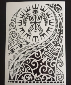 Tillfällig Tatuering 21 x 15cm - Maori Pattern
