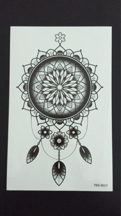Tillfällig Tatuering 19 x 12 cm -Dream catcher Flower