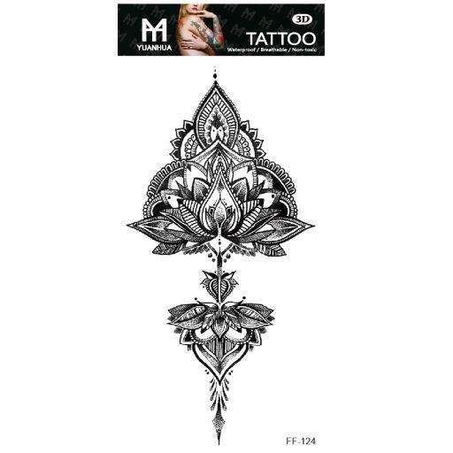 Tillfällig Tatuering 19 x 9cm - Växtmotiv