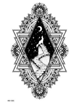 Tillfällig Tatuering 21 x 15cm -Wolf