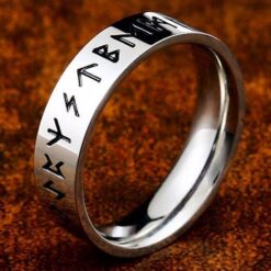 Ring - Nordisk Mytologi - Runor - Rostfritt stål - Hög kvalite