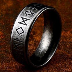 Ring - Nordisk Mytologi - Runor - Rostfritt stål - Hög kvalite