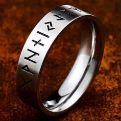 Ring - Nordisk Mytologi - Runor - Rostfritt stål - Hög kvalite