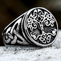 Ring - Nordisk Mytologi - Yggdrasil - Rostfritt stål - Hög kvalite
