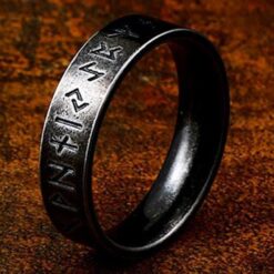 Ring - Nordisk Mytologi - Runor - Rostfritt stål - Hög kvalite