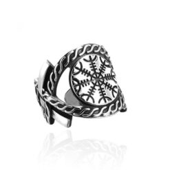 Ring - Nordisk Mytologi - Öppen ring med Vegvisir