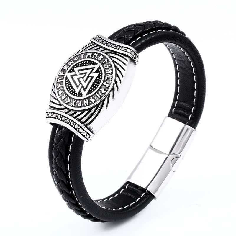 Armband - Nordisk mytologi - Valknut med runor