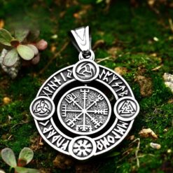 Hängsmycke - Nordisk mytologi - Vegvisir med runor och symboler