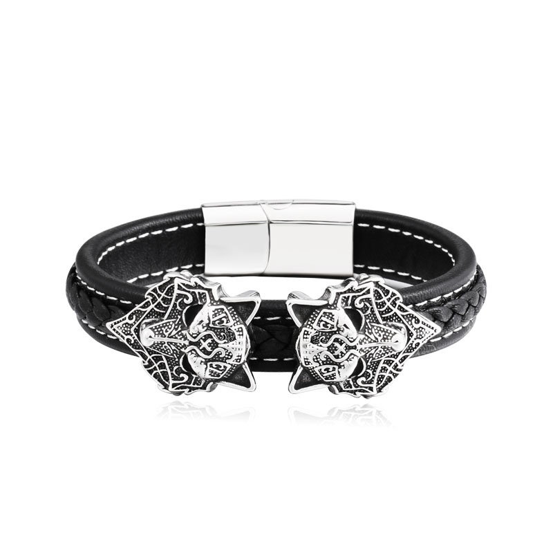 Armband - Nordisk mytologi - Odens två ulvar Gere och Freke