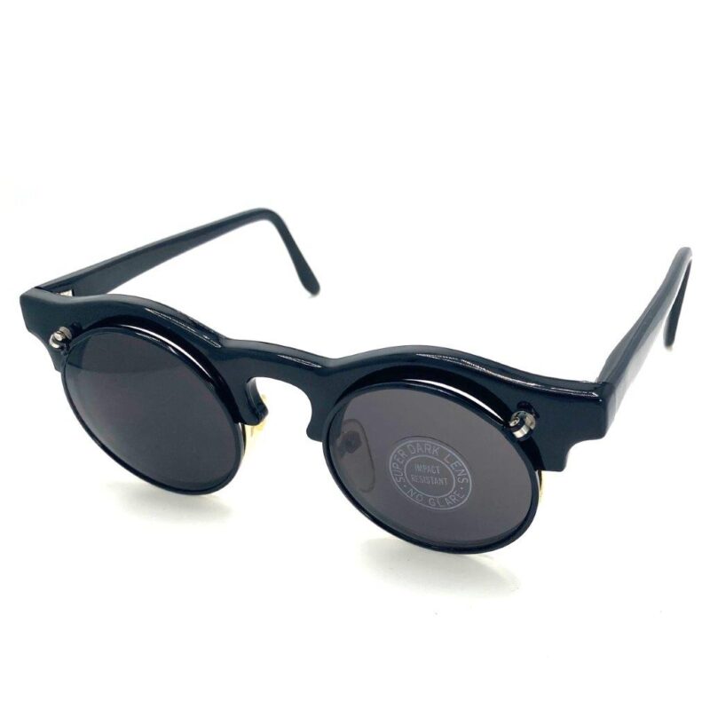 Glasögon / Solglasögon svarta med guld runda