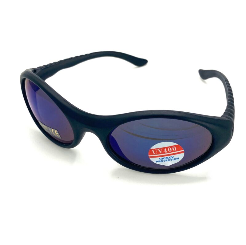 Solglasögon sport svarta med spegelglas