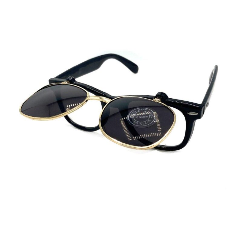 Glasögon / Solglasögon svarta med guld