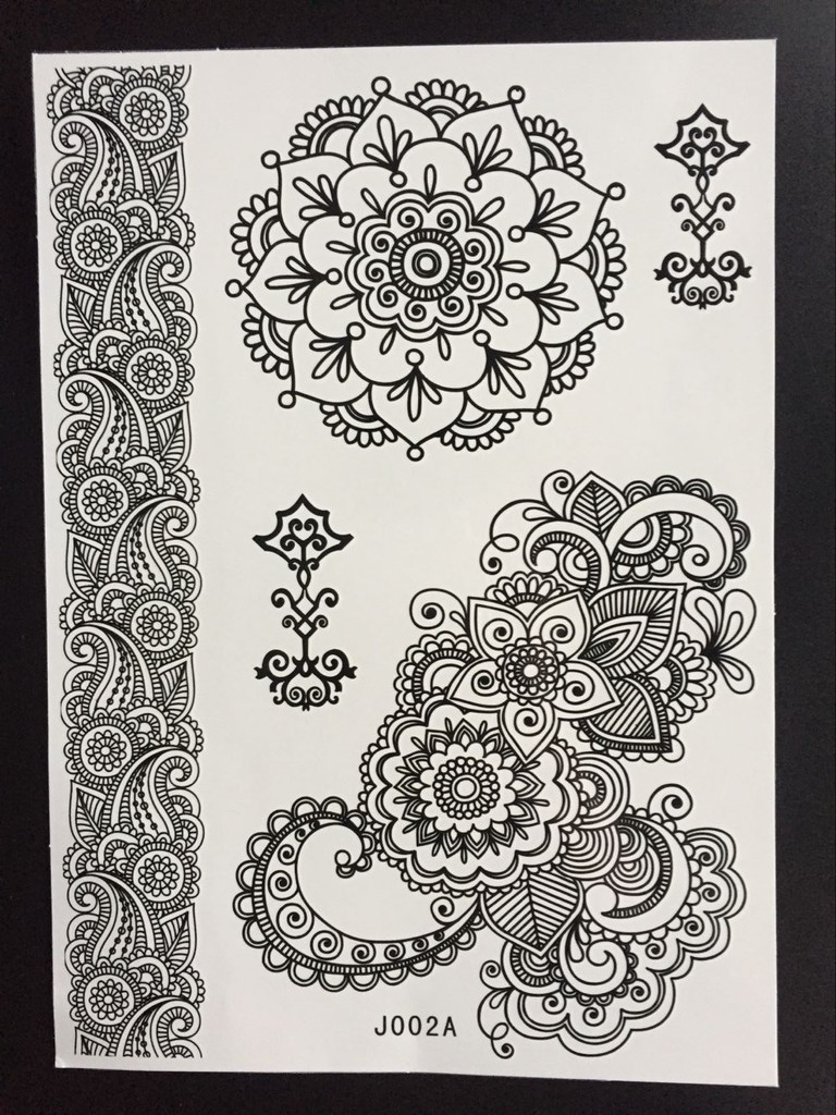 Tillfällig Tatuering 21 x 15cm - armband mönster