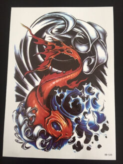 Tillfällig Tatuering 21 x 15cm - Fish & Sea