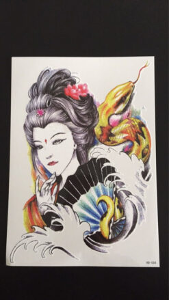 Tillfällig Tatuering 21 x 15cm - Geisha