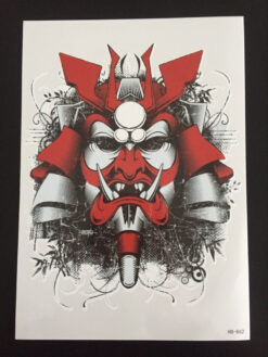 Tillfällig Tatuering 21 x 15cm - krigsmask
