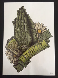 Tillfällig Tatuering 21 x 15cm - Undead Faith