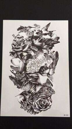 Tillfällig Tatuering 21 x 15cm - Fåglar