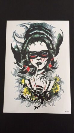 Tillfällig Tatuering 21 x 15cm - tjej