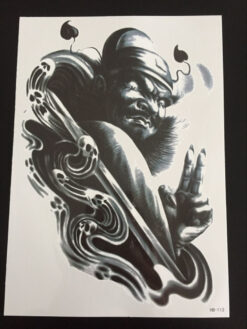 Tillfällig Tatuering 21 x 15cm - Scary Man