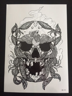 Tillfällig Tatuering 21 x 15cm - dödskalle
