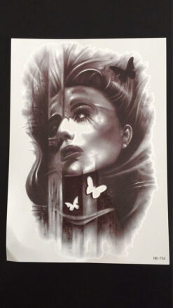 Tillfällig Tatuering 21 x 15cm - Woman
