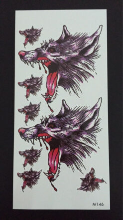 Tillfällig Tatuering 19 x 9cm - vargar