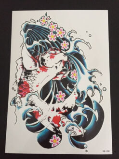 Tillfällig Tatuering 21 x 15cm - Koi Fish