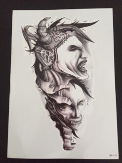 Tillfällig Tatuering 21 x 15cm - Demonic Vampire