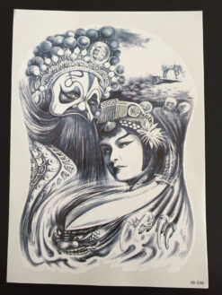 Tillfällig Tatuering 21 x 15cm - Him & Her Mystic