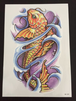 Tillfällig Tatuering 21 x 15cm - koi fisk