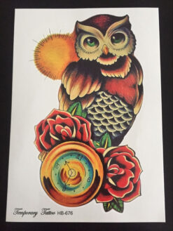 Tillfällig Tatuering 21 x 15cm - Owl