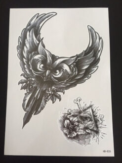Tillfällig Tatuering 21 x 15cm - Owl