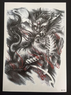 Tillfällig Tatuering 21 x 15cm - dragon