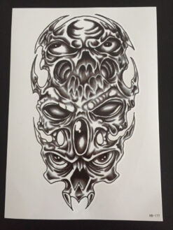 Tillfällig Tatuering 21 x 15cm - Skulls