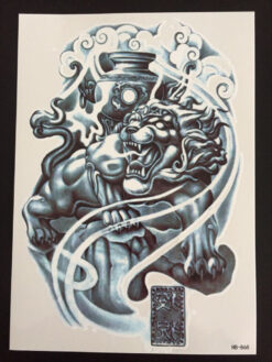 Tillfällig Tatuering 21 x 15cm - Lejon