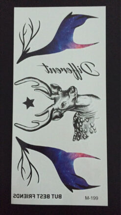 Tillfällig Tatuering 19 x 9cm - hjortar