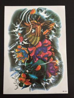 Tillfällig Tatuering 21 x 15cm - Lotus fishes