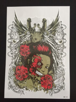 Tillfällig Tatuering 21 x 15cm - twoface girl