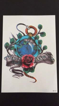 Tillfällig Tatuering 21 x 15cm - Rose & Time