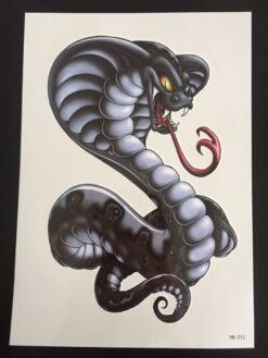 Tillfällig Tatuering 21 x 15cm - cobra