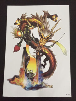 Tillfällig Tatuering 21 x 15cm - dragon